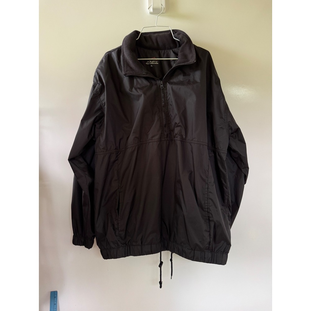Vtg Acuity Mens Black Windbreaker Track Suit Set XL Half Zip Jacket and Pants